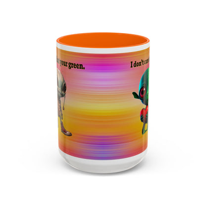 I don't care that your grey - Accent Mug (color blur)