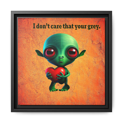 I don't care that your grey - framed canvas art (burnt orange)