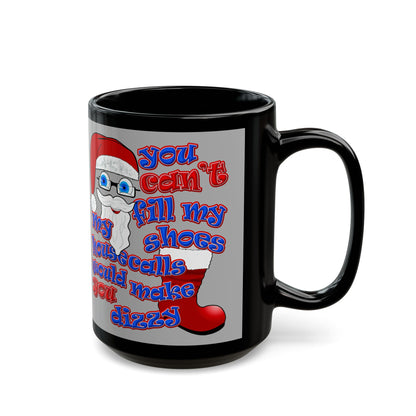 santa's shoes - Black Mug (light grey)