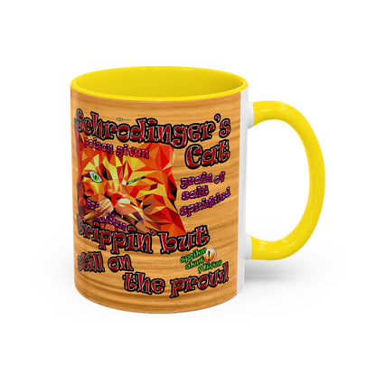 schrodinger's cat - Accent Mug (butterscotch wood finish)