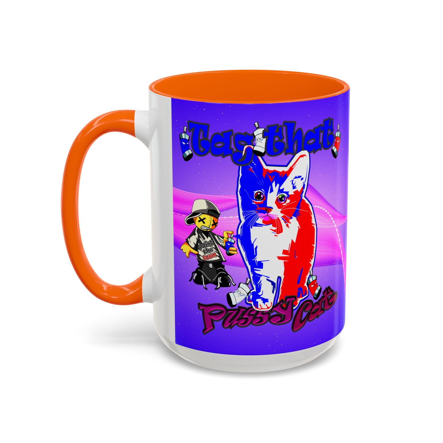 tag that - Accent Mug (purple-pink wave)