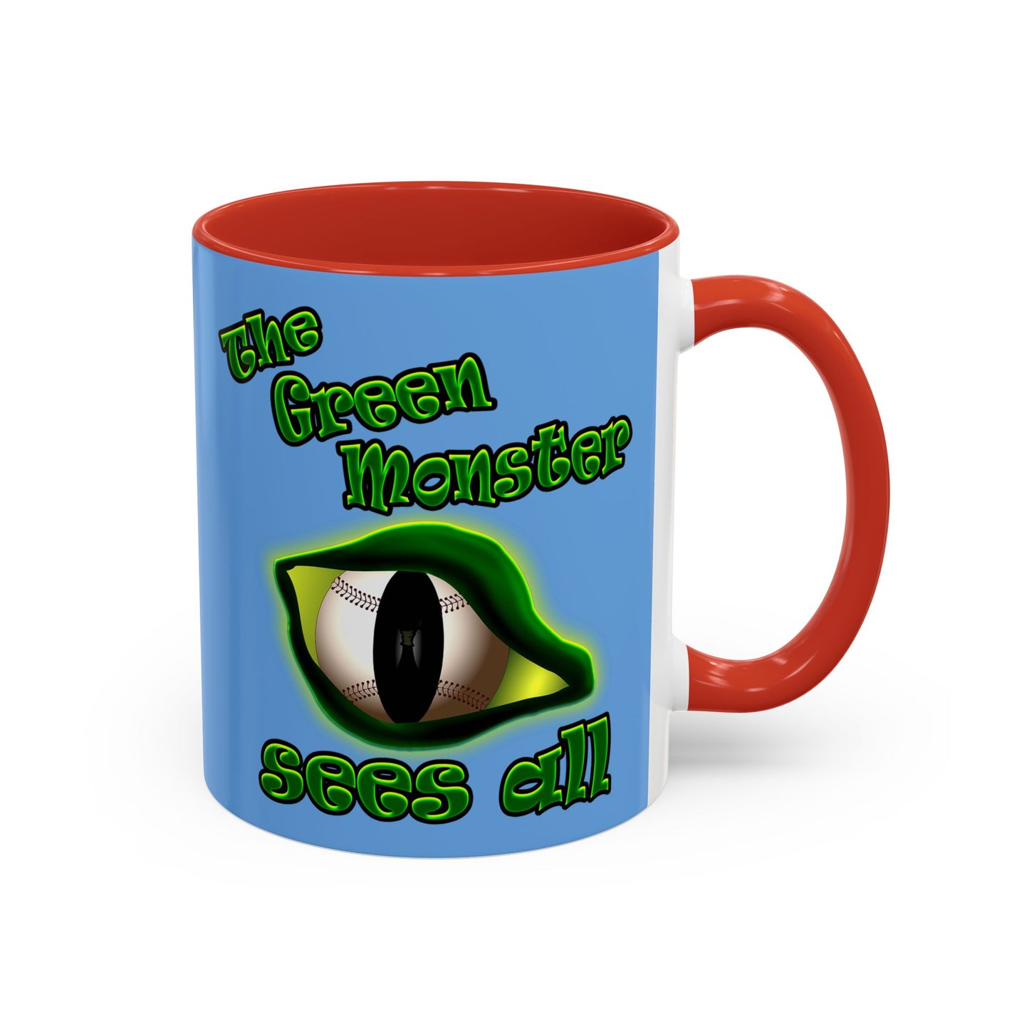 green monster - Accent Mug (light blue)