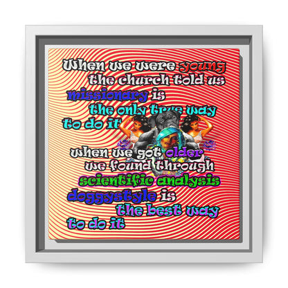 doggystyle - framed canvas art (yellow-orange wave)