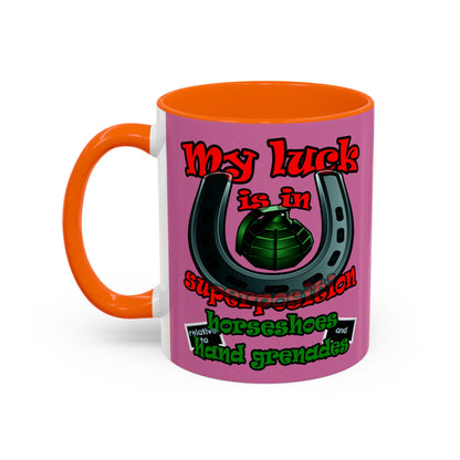 my luck - Accent Mug (light pink)