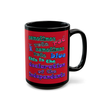 declaration of the independents - Black Mug (dark red)