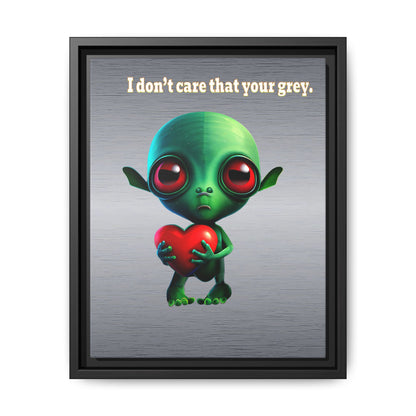 I don't care that your grey - framed canvas art (brushed nickel)
