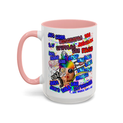 drop the beat - Accent Mug (white)