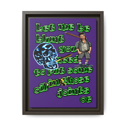 og - framed canvas art (purple)