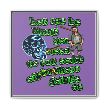 og - framed canvas art (light purple)