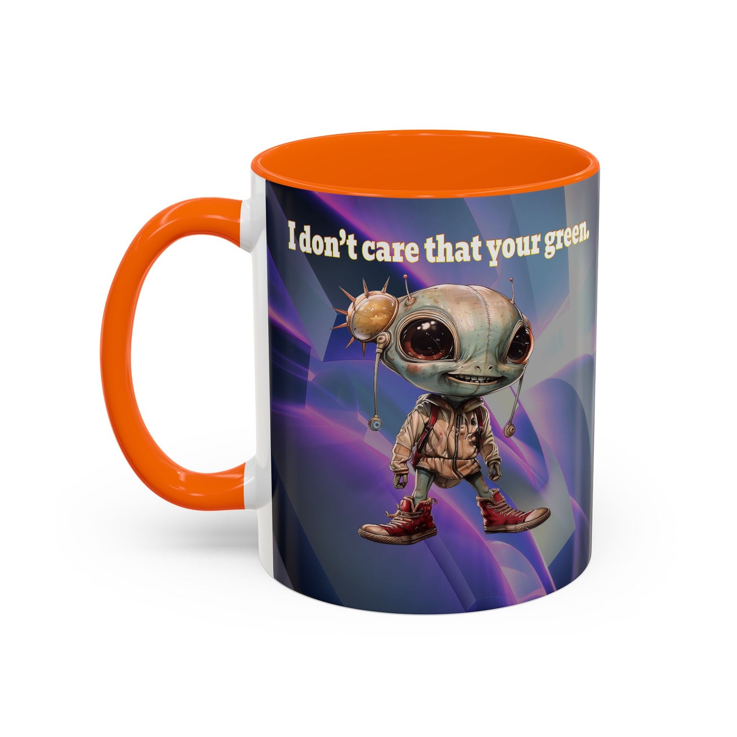 I don't care that your grey - Accent Mug (grey-pink wave)