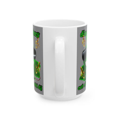 disc jockey - White Mug (grey)