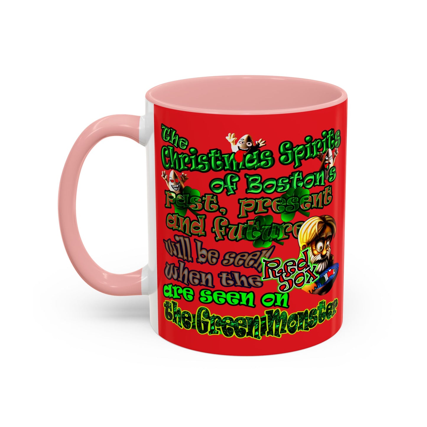 christmas spirits of boston - Accent Mug (red)