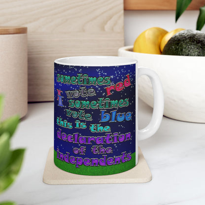 declaration of the independents - White Mug ('snoops' background)