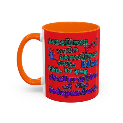 declaration of the independents - Accent Mug (red)