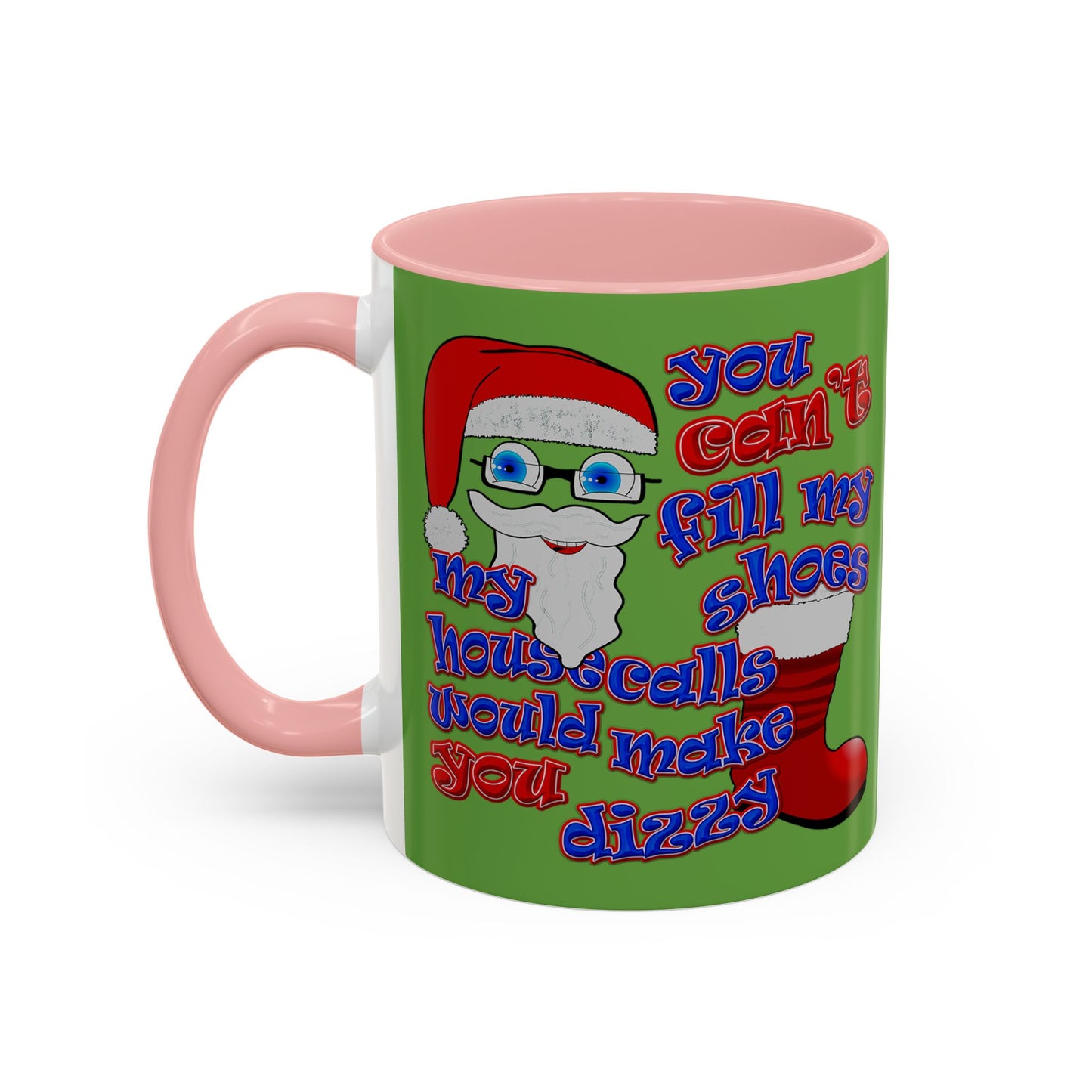 santa's shoes - Accent Mug (green)