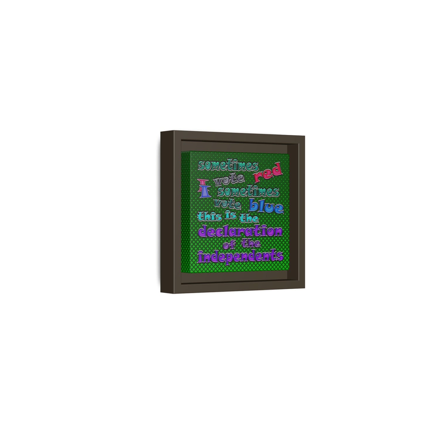 declaration of the independents - framed canvas art (logo green)