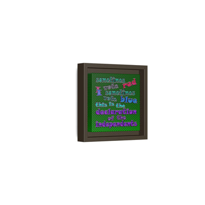 declaration of the independents - framed canvas art (logo green)