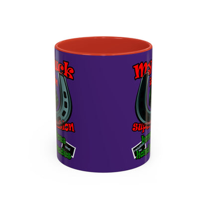 my luck - Accent Mug (purple)