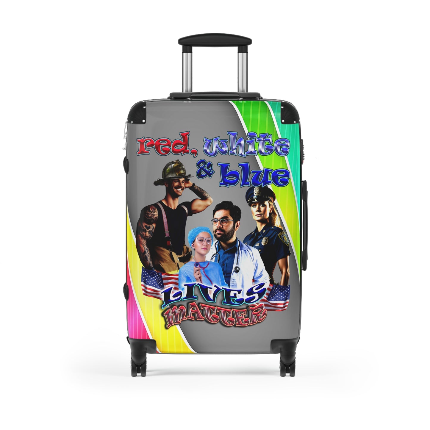 rw&b lives matter - Suitcase (rainbow split)