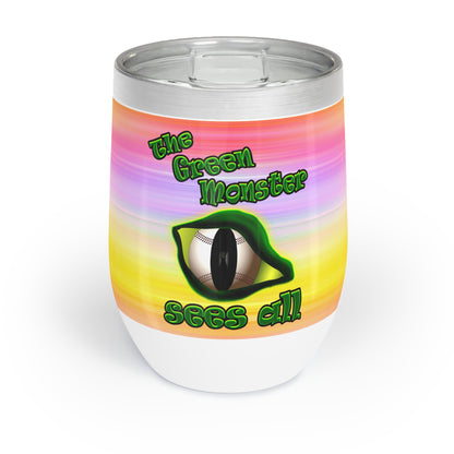 green monster - Chill Wine Tumbler (color blur)
