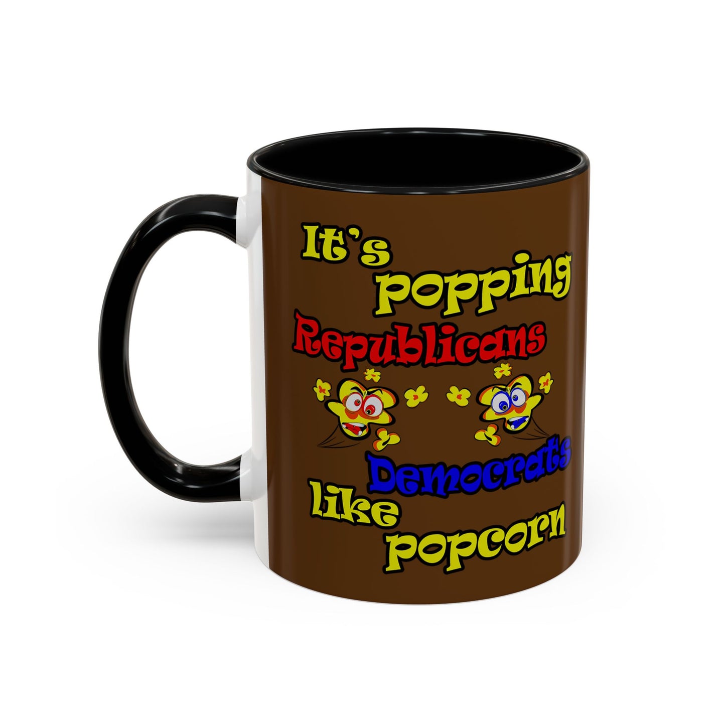 popping like popcorn - Accent Mug (brown)