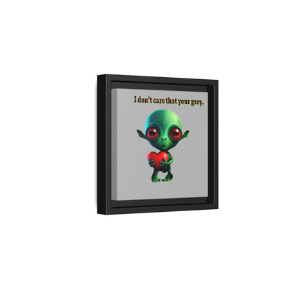I don't care that your grey - framed canvas art (light grey)