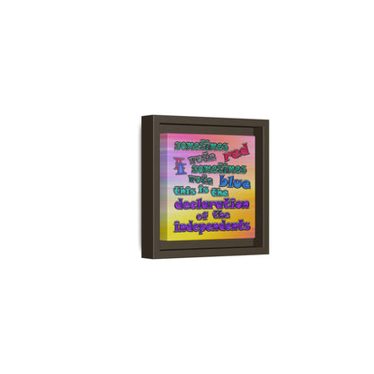 declaration of the independents - framed canvas art (color blur)