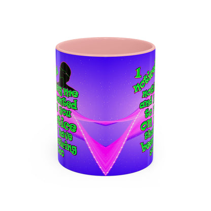 noticed you noticing - Accent Mug (purple-pink wave)