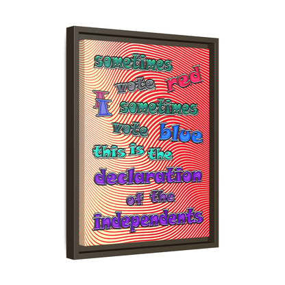 declaration of the independents - framed canvas art (yellow-orange wave)