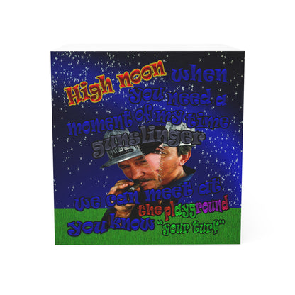 high noon - note cube ('snoops' background)