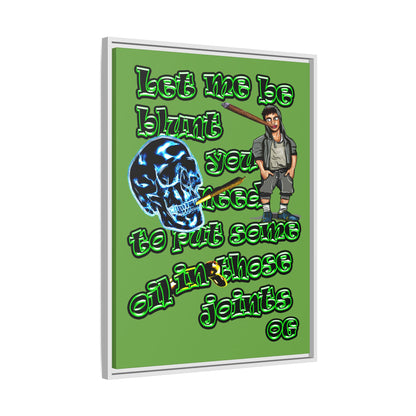 og - framed canvas art (green)