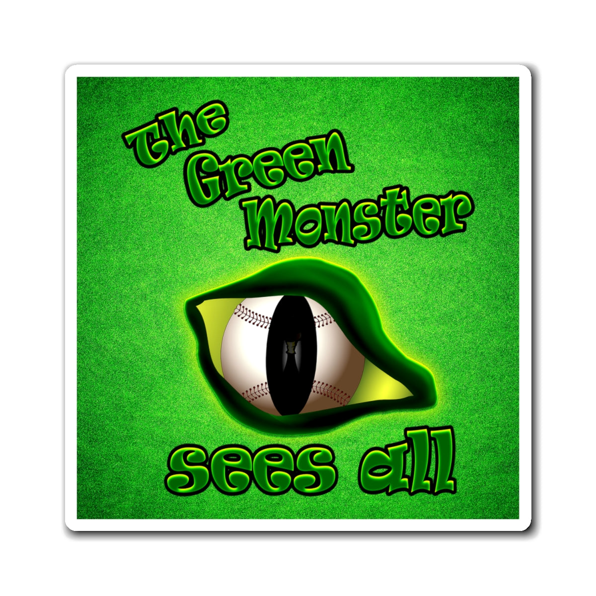 green monster - Magnets - (green turf)