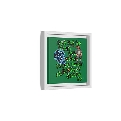 og - framed canvas art (dark green)