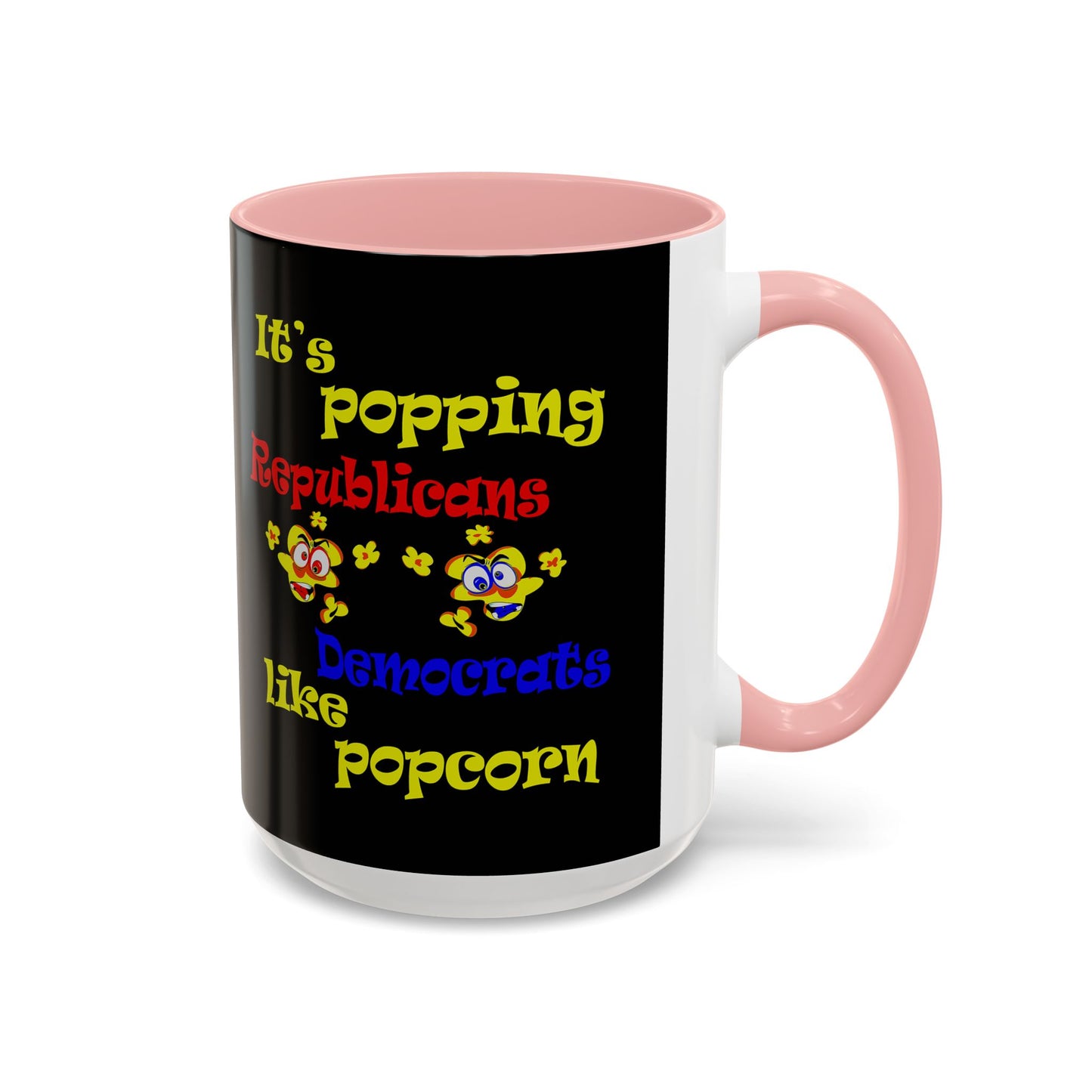 popping like popcorn - Accent Mug (black)