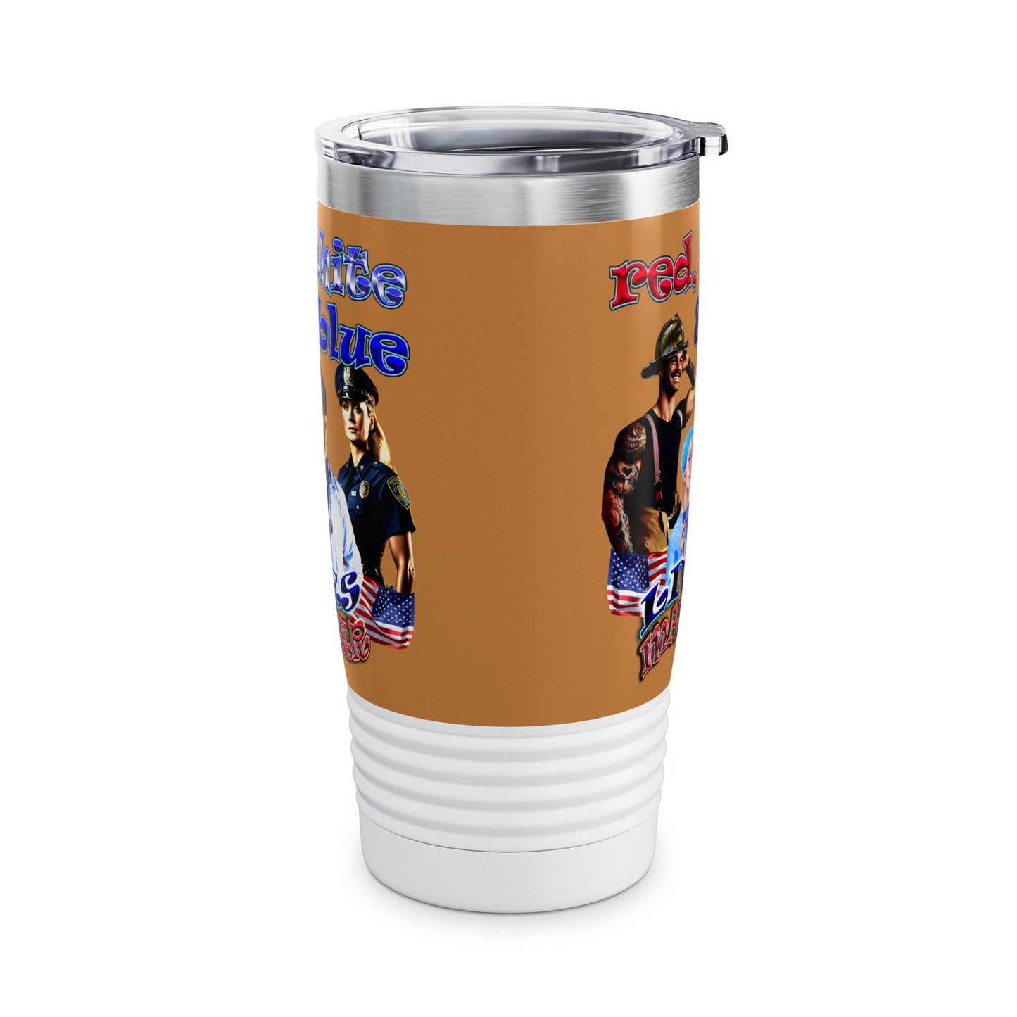 rw&b lives matter - Ringneck Tumbler, 20oz (light brown)