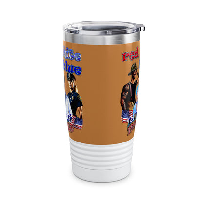 rw&b lives matter - Ringneck Tumbler, 20oz (light brown)