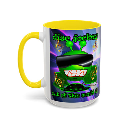 disc jockey - Accent Mug (grey-pink wave)