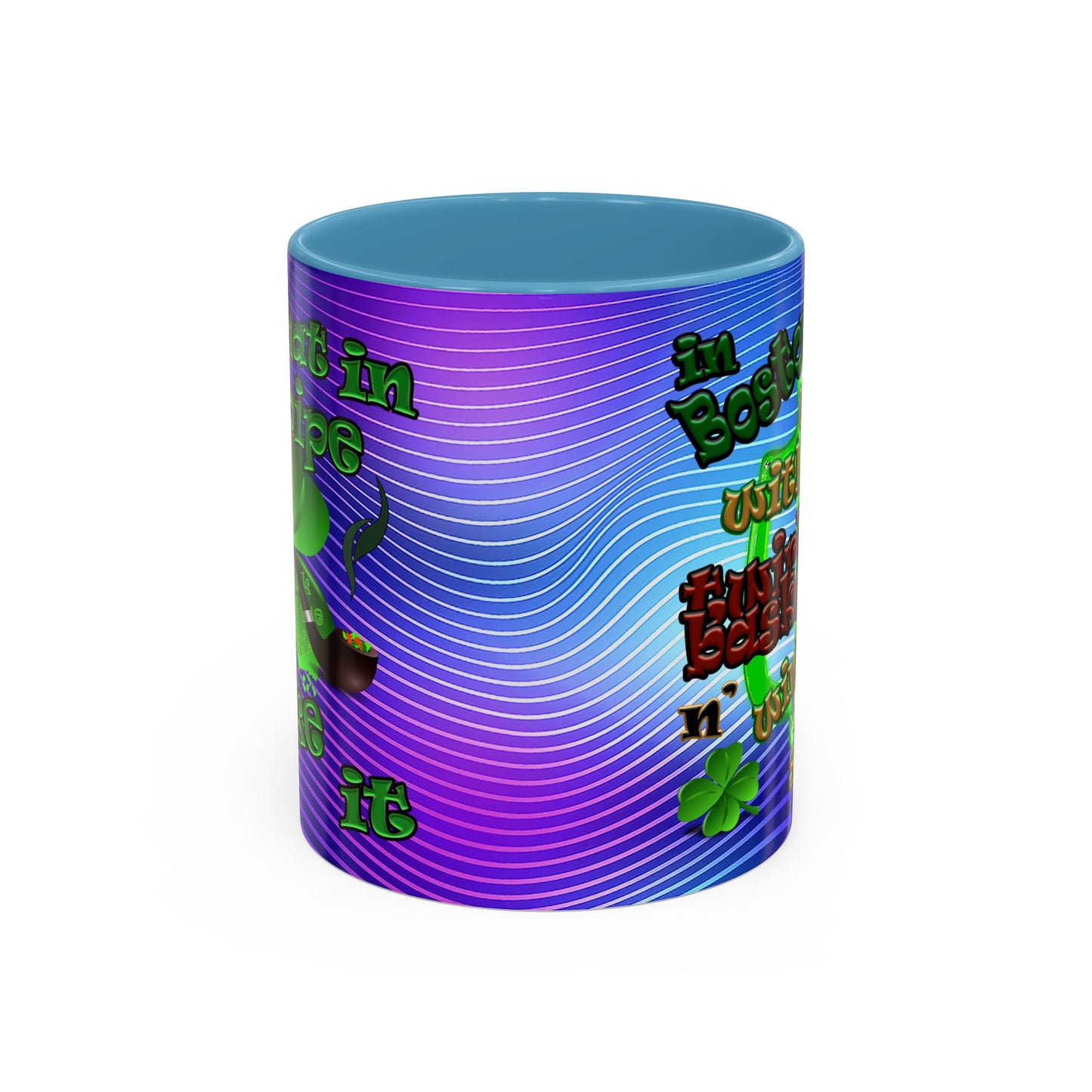 celtics logo - Accent Mug (purple wave)