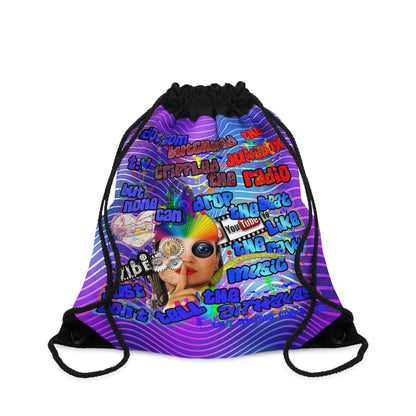 drop the beat - Drawstring Bag (purple wave)