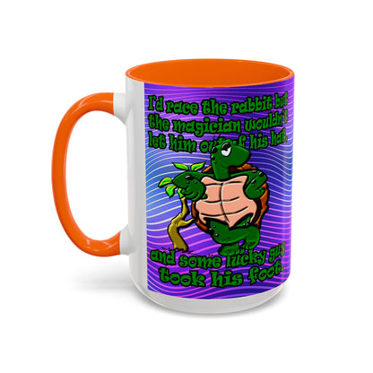 turtle race - Accent Mug (purple wave)