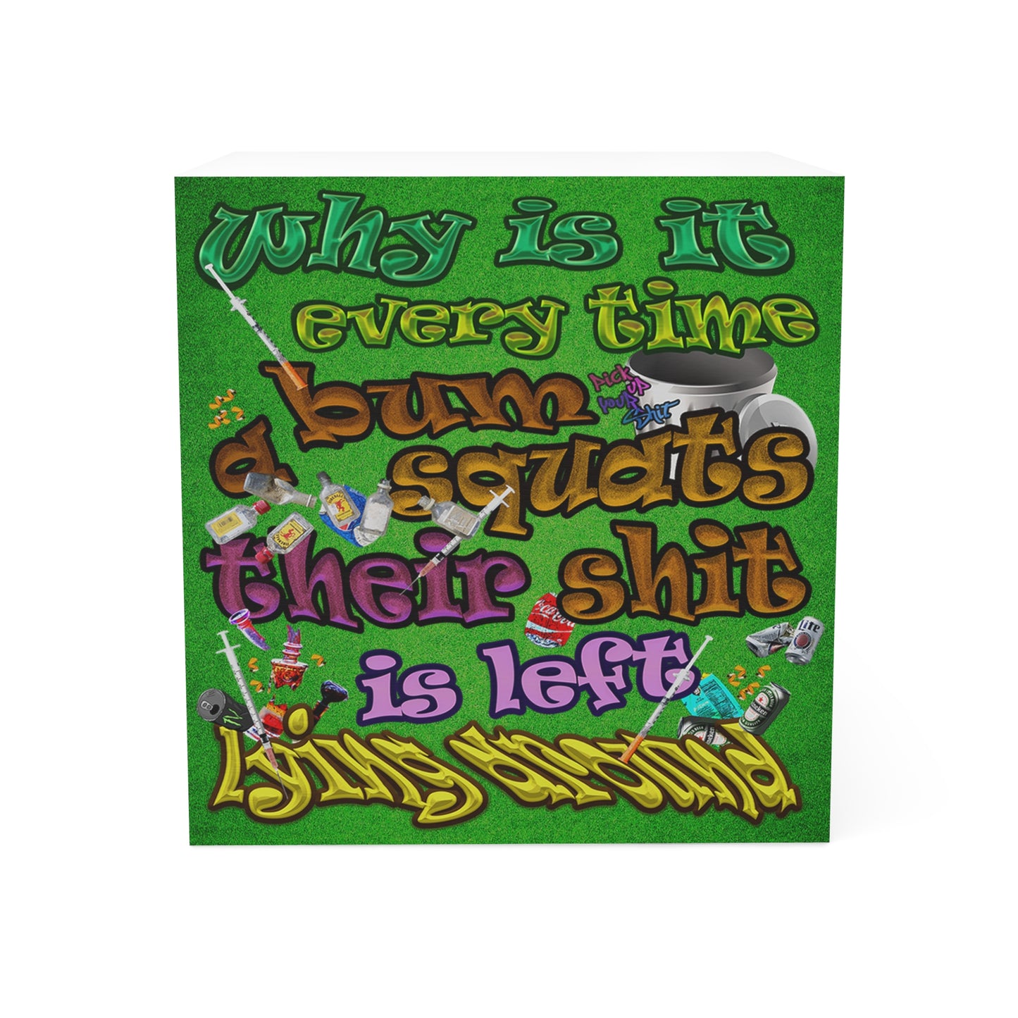 the bum's shit - note cube (green turf)