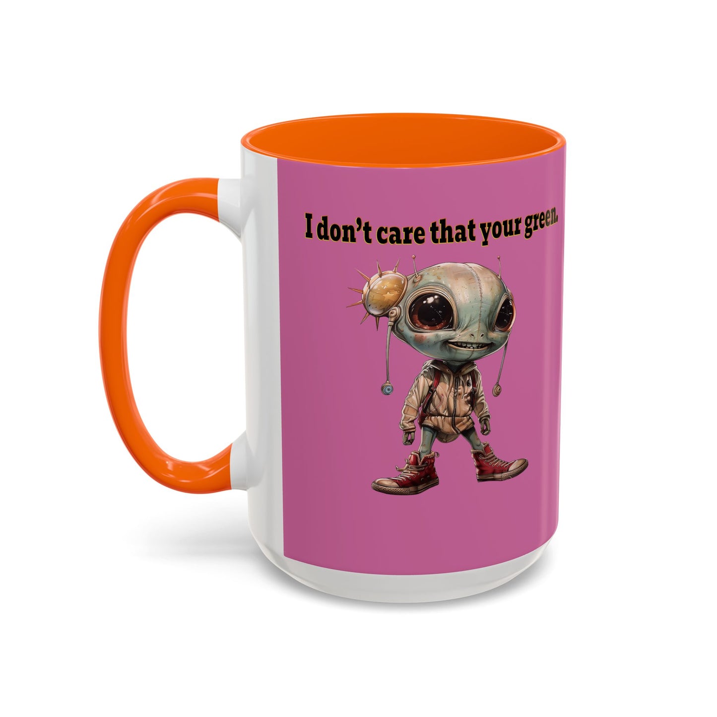 I don't care that your grey - Accent Mug (light pink)
