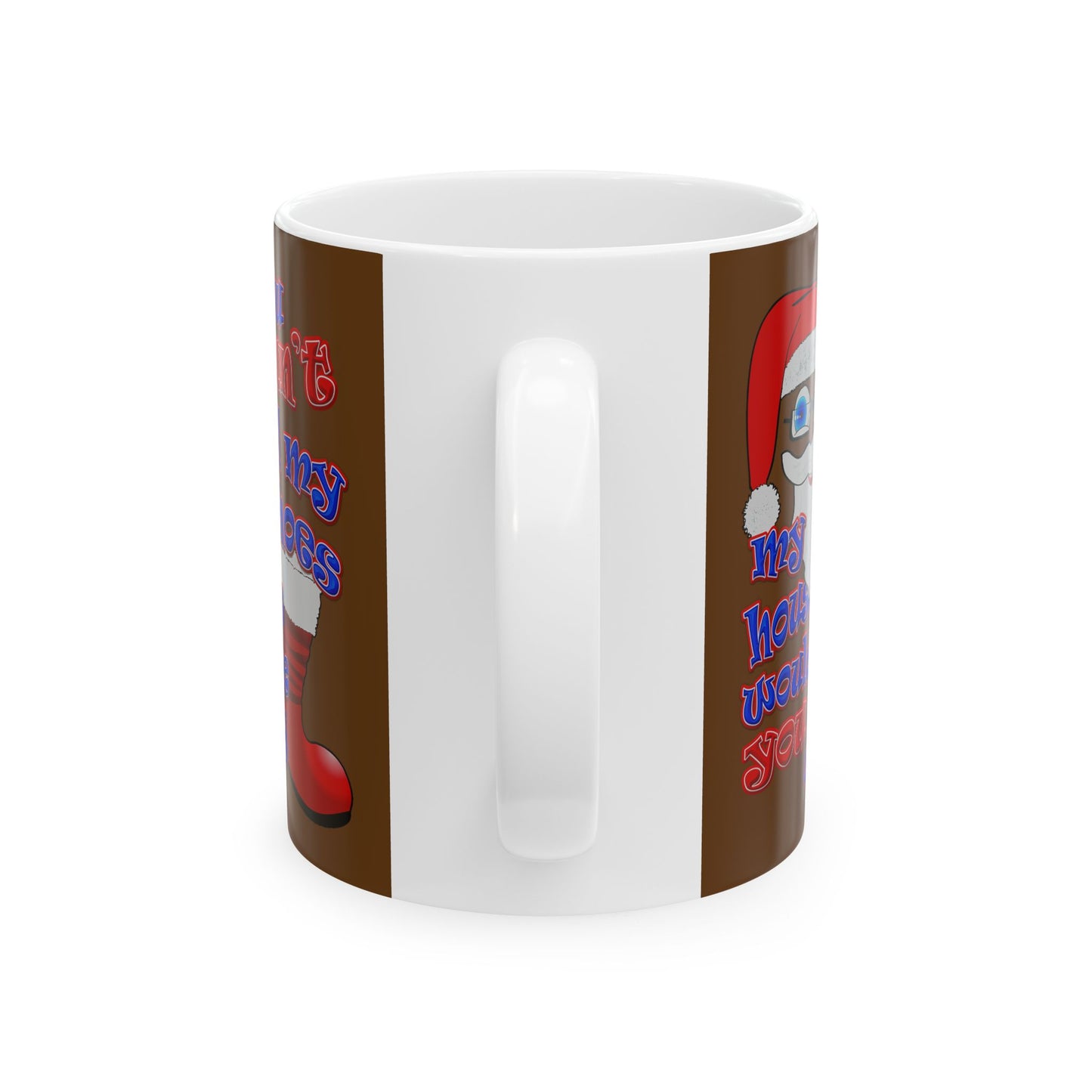 santa's shoes - White Mug (brown)