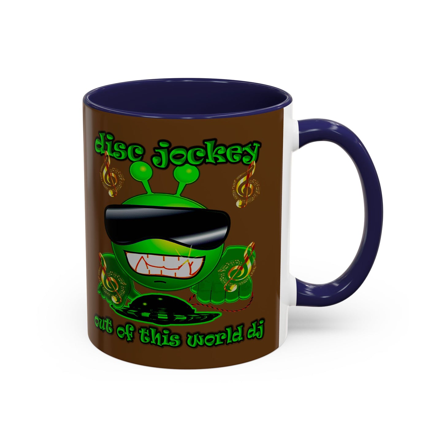 disc jockey - Accent Mug (brown)