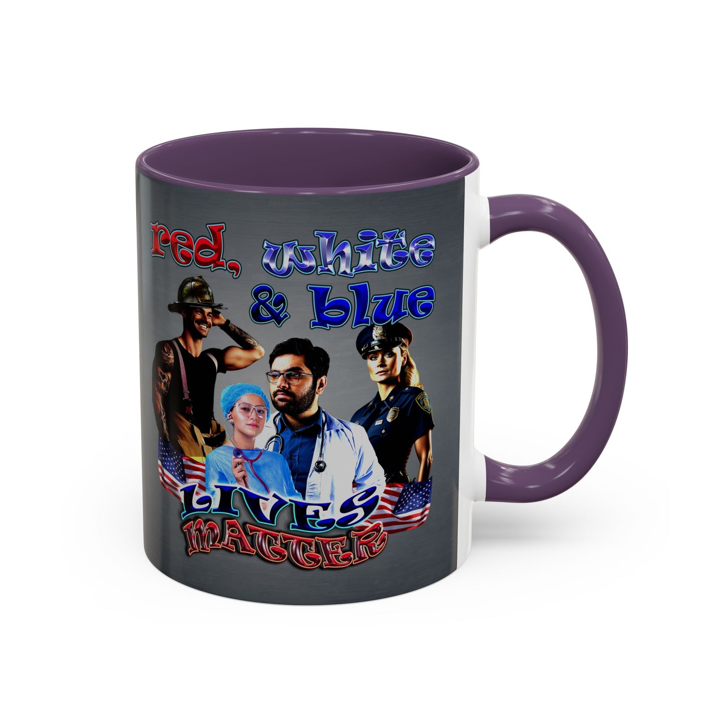 rw&b lives matter - Accent Mug (grey-light grey)