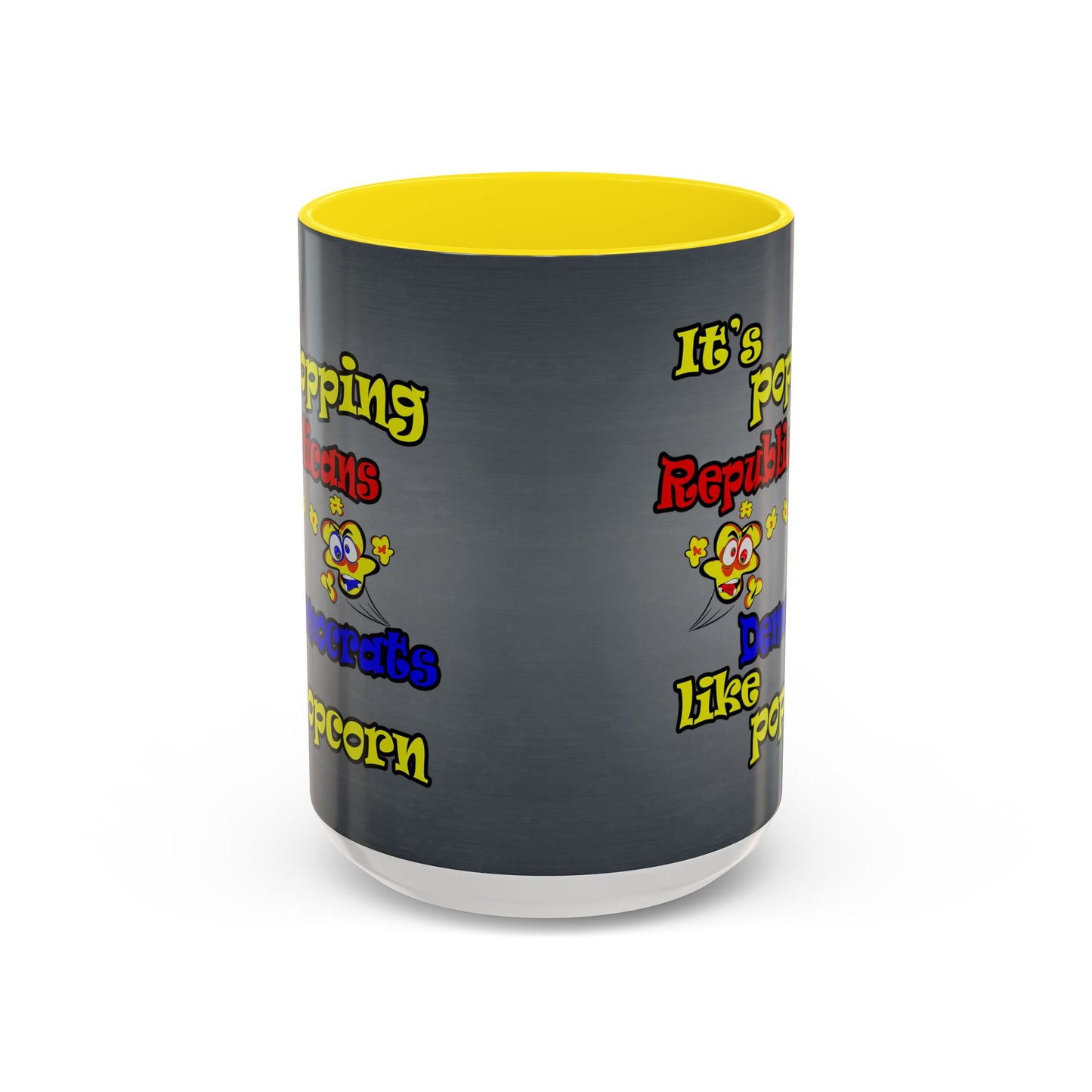 popping like popcorn - Accent Mug (grey-light grey)