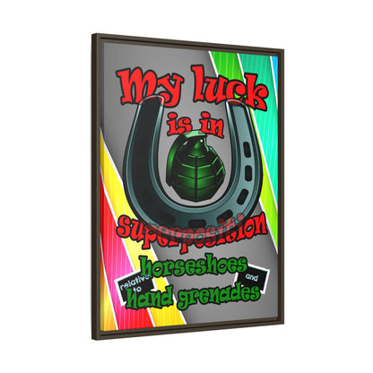 my luck - framed canvas art (rainbow split)