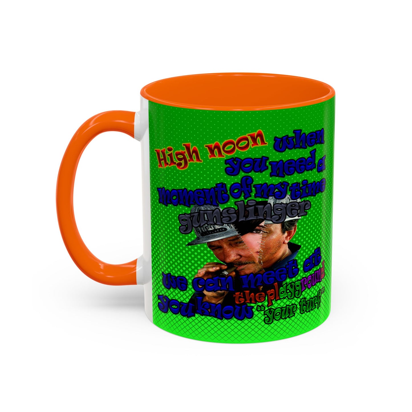 high noon - Accent Mug (logo green)