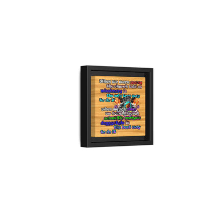 doggystyle - framed canvas art (butterscotch wood finish)