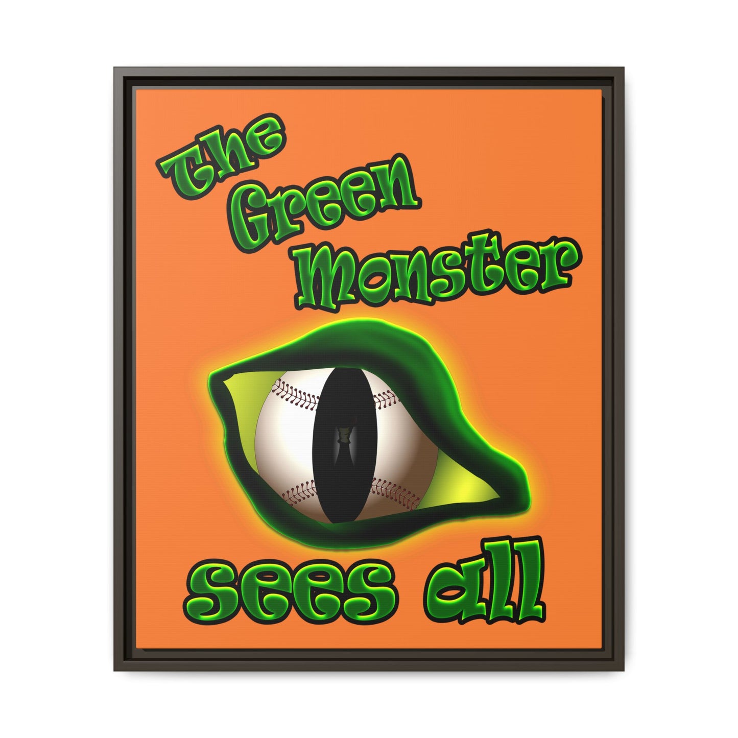 green monster - framed canvas art (crusta)